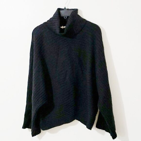 Anthropologie Moth Tisbury Cowl Neck Sweater Knitted in Black Size XS - Picture 2 of 8